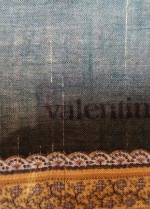 Винтажный шерстяной палантин косинка valentino