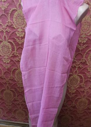 Шарф розовый из хлопка