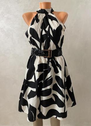 Promod//платье//чорно-біла сукня