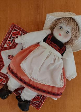 Вінтажна#старовинна тканинна лялька