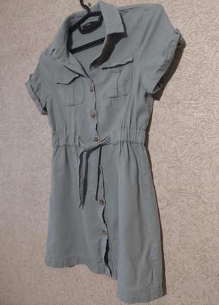 Сукня-сафарі для дівчинки (льон/віскоза) george3 фото