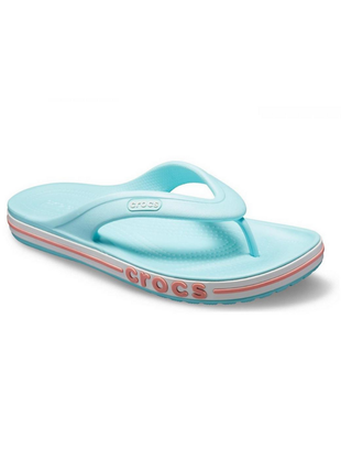 В'єтнамки crocs bayaband flip ice blue / melon 205393 жіночі шльопанці крокси2 фото