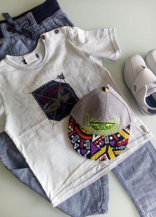 Белая футболка с пуговичками jeanbourget, 4-5 лет