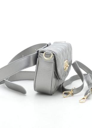 Сумка на пояс/клатч 8214 серебро