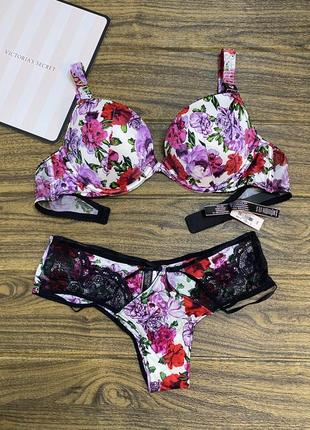 Комплект с камнями victoria’s secret 34b + s