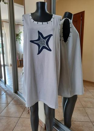 Подовжена сорочка майка, туніка великого розміру