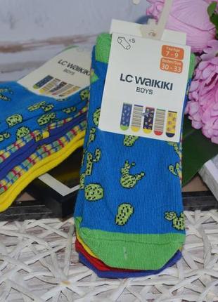 4-6/7-9/10-13 лет и 38-40 новые яркие фирменные спортивные носки мальчику набор 5 пар lc waikiki5 фото