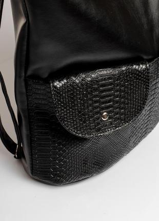 Женский рюкзак рептилия тиснение кожа крокодила сумка-рюкзак кожа эко6 фото