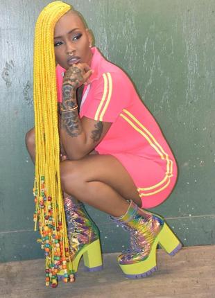 Канекалон коса жёлтая однотонная для причёсок, разноцветные цветные пряди волос