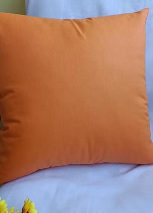 Оранжевая наволочка 35*35 с хлопка2 фото