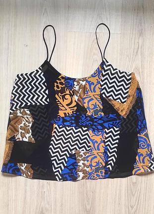 Шифоновий топ на тонких бретелях