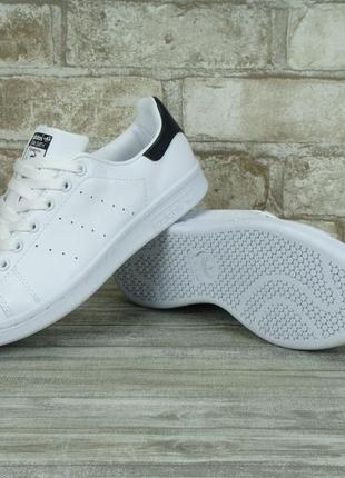 Женские кроссовки adidas stan smith white black 36-37-38-39-403 фото