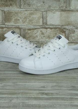 Женские кроссовки adidas stan smith white black 36-37-38-39-406 фото