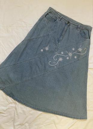 Спідниця спідниця жіноча джинс батал