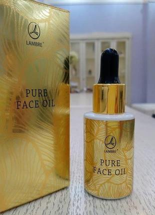 Масло омолаживающее для лица и шеи pure face oil lambre