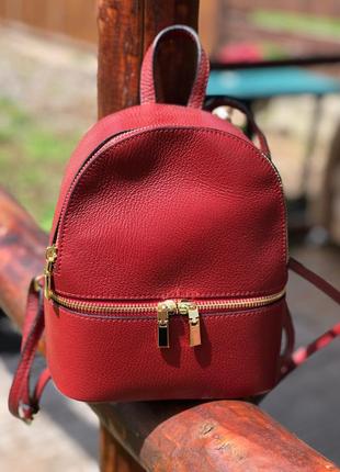 Жіночий шкіряний рюкзак італія женские кожаные рюкзаки1 фото