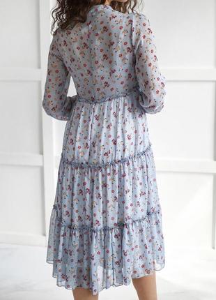 Цветочное платье zara mango hm летнее платье шифоновое платье из шифона миди базовое шифонова сукня квіткова сукня