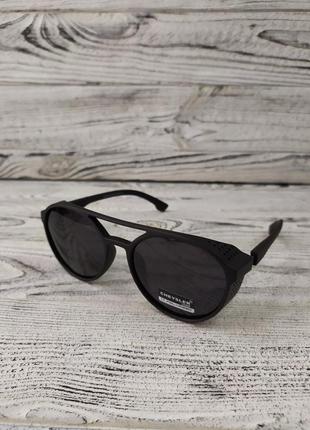 Солнцезащитные очки чёрные матовые1 фото