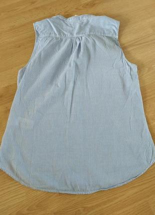 Блуза біла в блакитну смужку,р. 8, logg h&m6 фото