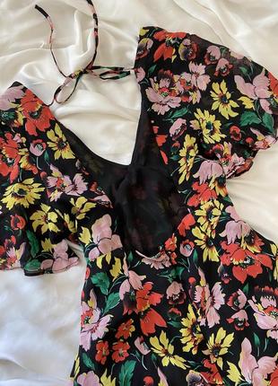 Плаття міді сукня сарафан квітковий принт7 фото