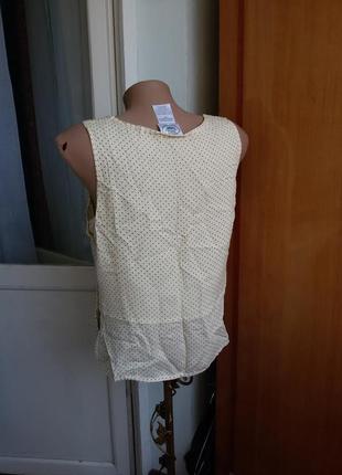 Шелковая блуза / топ в горошек laura ashley 100% шелк3 фото