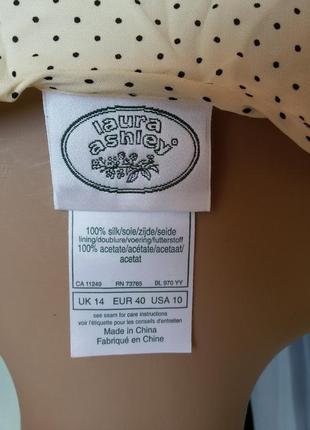 Шелковая блуза / топ в горошек laura ashley 100% шелк4 фото