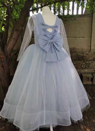 Голубое платье для любого праздника  детское для девочки2 фото
