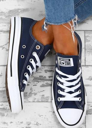 Стильні кеді converse chuck taylor all star m9697 navy унісекс6 фото