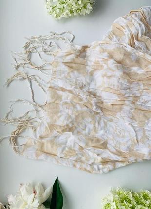 Фактурный  шарф палантин из тонкого хлопка2 фото