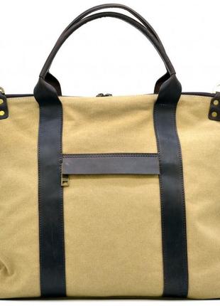 Универсальная сумка унисекс микс ткани канвас и кожи tarwa rc-1355-4lx3 фото