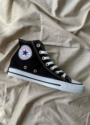 Жіночі  чорно-білі високі  кеди converse chuck taylor all star 🆕 кеди конверс4 фото