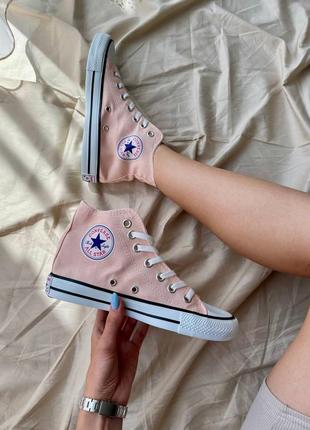 Жіночі персикові високі кеді converse chuck taylor all star 🆕 кеді конверс