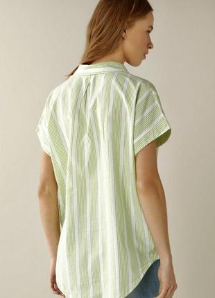 Шикарна блуза оверсайз у смужку 48-50 розмір 💚3 фото