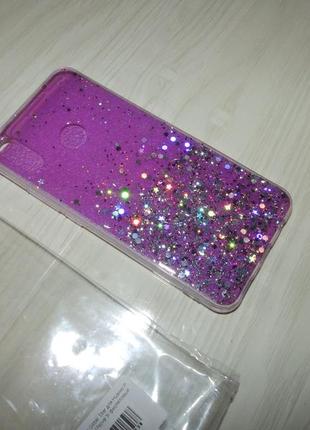 Чехол tpu glitter star для huawei p smart plus / nova 3i фиолетовый2 фото