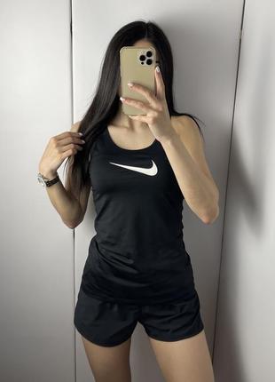 Спортивна майка nike чорна найк для залу бігу тренувань оригінал3 фото