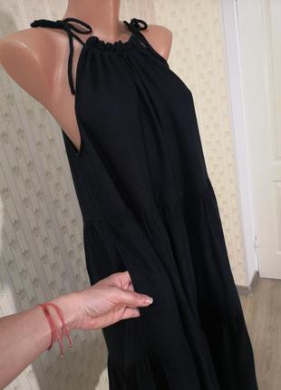 Сукня з натуральної тканини, літній сарафан, плаття з кишенями5 фото