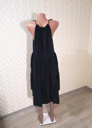 Сукня з натуральної тканини, літній сарафан, плаття з кишенями4 фото
