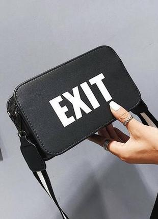 Жіноча сумка через плече "exit" прямокутна1 фото
