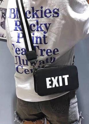 Жіноча сумка через плече "exit" прямокутна4 фото