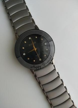 Rado кварцовий швейцарський  годинник часы з кристалами2 фото