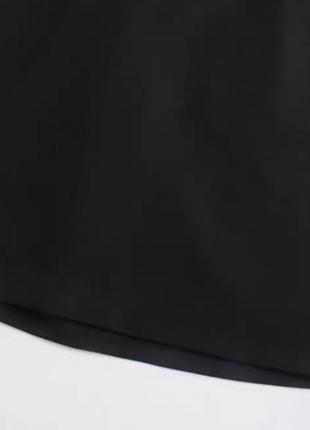 Красивое чёрное мини платье с чашками и прозрачной вставкой на талии в стиле zara4 фото