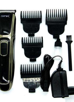 Машинка для стрижки волос gemei gm-6069 - беспроводная аккумуляторная машинка, триммер, бритва