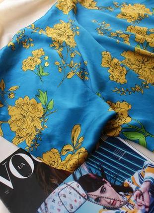 Актуальна брендова шовковиста блуза квітковий принт від river island3 фото