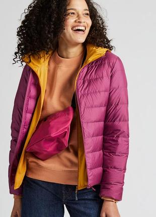 Пуховик uniqlo воротник стойка