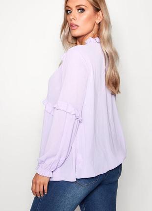 Лавандова блуза plus size2 фото