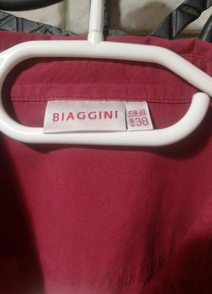 Натуральная рубашка цвета марсала biaggini3 фото