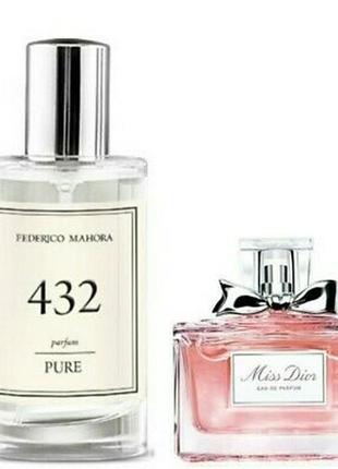 Парфуми жіночі fm pure 432 christian dior miss dior, 50 мл