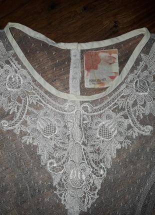 Красивейшая прозрачная блуза кружевной топ в бельевом стиле by noa noa2 фото