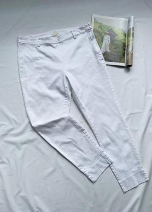 Штаны, брюки, белые, базовые, h&m1 фото