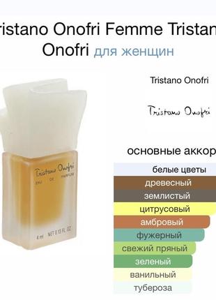 Edp tristano onofri femme tristano onofri винтажная миниатюра редкость6 фото